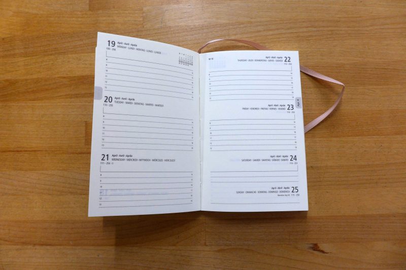 Innenleben Taschenkalender